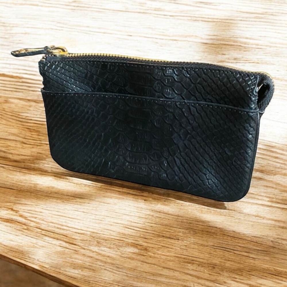 Cuore & Pelle reptile embossed animal print clutch wallet make up bag